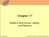 Chapter 17: Holder in Due Course, Liability, and Defenses