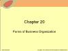 Chapter 20: Forms of Business Organization