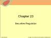 Chapter 23: Securities Regulation